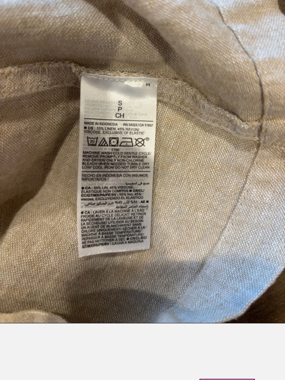 Old Navy Linen Midi Dress With Pockets - Picture 3 of 3